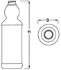 PET and HDPE Plastic Bottles -- #710 BULB TOP ROUND-HDPE-32 oz-500710-28-400sp - Image