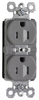 Duplex/Single Receptacle - PTTR5262-GRY - Hubbell Wiring Device-Kellems