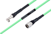 Temperature Conditioned SMA Male Right Angle to N Male Low Loss Cable 36 Inch Length Using PE-P300LL Coax - PE3M0235-36 - Pasternack