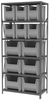 Akro-Mils 6500 lb Adjustable Gray Powder Coated Steel 22 ga Open Adjustable Fixed Shelving System - 6500 lb Total Capacity - AS1879 - AS1879 - R. S. Hughes Company, Inc.