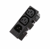 AC Power Entry Modules AC 1 INLET/2 OUTLET FUSED/SNAP FIT -- 135-PX0718/2/15/ST - Image