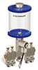 Blue Color Key, Clear View Multiple Feed Electro Lubricator, 1 pt Acrylic Reservoir, 4 Feeds, 1/8