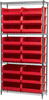 Shelving, Wire Shelving Kit, 14x36x74, 18 Bins -- AWS143630250R - Image