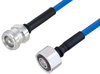 Plenum 4.1/9.5 Mini DIN Male to 4.1/9.5 Mini DIN Female Low PIM Cable 60 Inch Length Using SPP-250-LLPL Coax , LF Solder -- PE3C5841-60