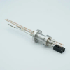 Thermocouple-Power Feedthrough, 1 Pair Type J, w/ Miniature TC Connector, 5000 Volts, 30 Amps, 2 Pins, 1.33″ Conflat Flange - A0443-3-CF - MPF Products, INC.