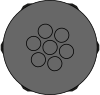 KEL-DPZ CR Multi-Membrane Cable Entry Plates, Round- for the Use in Cleanrooms, M25 - M63 / IP66 / IP68 / UL Type 12/4X* -- 50734.600 - Image