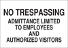 Brady B-302 Polyester Rectangle White Restricted Area / No Trespassing Sign - 14 in Width x 10 in Height - Laminated - 84249 - 754476-84249 - R. S. Hughes Company, Inc.
