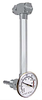 (Formerly B1566-2-36CL), Flexible Vinyl Liquid Level Gage with Dial Thermometer, 36