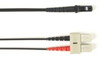 1-m, SC-MTRJ, 50-Micron, Multimode, Plenum, Black Fiber Optic Cable - FOCMP50-001M-SCMT-BK - Visual Sound, Inc.