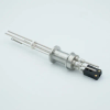 Thermocouple-Power Feedthrough, 1 Pair Type J, w/ Miniature TC Connector, 5000 Volts, 15 Amps, 2 Pins, 1.18″ QF / KF Flange - A0444-4-QF - MPF Products, INC.