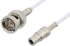 75 Ohm Mini SMB Plug to 75 Ohm BNC Male Cable 24 Inch Length Using 75 Ohm RG187 Coax, RoHS - PE34705LF-24 - Pasternack