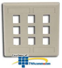 Hubbell IFP Double Gang Wall Plate - 9 Ports - IFP29 - TelephoneStuff.com