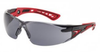Bolle Safety Rush Polycarbonate Safety Glasses Smoke Lens - Black Frame - Wrap Around Frame - 054917-29901 - 054917-29901 - R. S. Hughes Company, Inc.