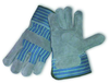 PIP 82-7763 Blue/Gray/Green Large Split Cowhide Leather Full Fingered Work & General Purpose Gloves - Wing Thumb - Uncoated - 10.5 in Length - 616314-07415 - 616314-07415 - R. S. Hughes Company, Inc.