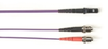 1-m, ST-MTRJ, 50-Micron, Multimode, Plenum, Violet Fiber Optic Cable -- FOCMP50-001M-STMT-VT - Image