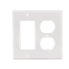 2-Gang 1 Duplex and 1 Decorative Combination Wall Plates, Thermosetting Standard Size Glossy Finish - 3071U - Suzhou Ele Mfg Co., Ltd.