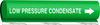Brady B-689 White on Green Polyester Wrap-Around Pipe Marker - 12 in Width - 1 1/4 in Character Height - 26.5 in Length - Printed Msg = LOW PRESSURE CONDENSATE with Right Arrow - 5838-II - 754473-67624 - R. S. Hughes Company, Inc.