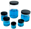 Straight Sided Wide Mouth Glass Rounds with Caps - 72503 - U.S. Plastic Corporation