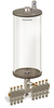 Levelux Clear View Multiple Feed Manual Lubricator, 1 gal Acrylic Reservoir, 9 Feeds, 1/4” OD Tube Outlets - B5178-128AB091W - Oil-Rite Corp.