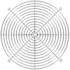 254mm Wire Form Fan Guard, Bright Nickel Chrome Finish - 8155 - Qualtek Electronics Corp.