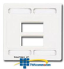 Siemon Double Gang Faceplate for 6 MAX Modules - MX-FP-D-06-02 - TelephoneStuff.com