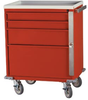 E SERIES Four Drawer Cart with Breakaway Lock E24-4B - E24-4B - Harloff Company, Inc. (The)