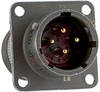 CONNECTOR,WALL MOUNTING RECEPTACLE,CLASS A,SIZE 12,4 #16 SOLDER PIN CONTACT - 70010467 - Allied Electronics, Inc.