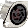 DIN Receptacle; Straight; Metal Recessed - 70214210 - Allied Electronics, Inc.