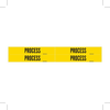 Brady B-946 Black on Yellow Vinyl Self-Adhesive Pipe Marker - 1 1/8 in Height - 3/4 in Character Height - 7 in Length - Printed Msg = PROCESS - 7223-4 - 754476-93158 - R. S. Hughes Company, Inc.