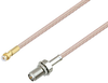 Snap-On MMBX Plug to Reverse Polarity SMA Female Bulkhead Cable 12 Inch Length Using RG316 Coax - PE3C4021-12 - Pasternack