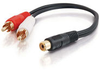 6in Value Series One RCA Female to Two RCA Male Y-Cable - 2214-03181-001 - Quiktron, Inc.