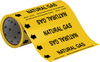 Brady B-946 Black on Yellow Vinyl Self-Adhesive Pipe Marker - 8 in Height - 30 ft Length - Printed Msg = NATURAL GAS with Left Arrow - 41511 - 754476-41511 - R. S. Hughes Company, Inc.