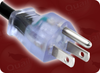 JIS 8303 JAPAN CLEAR to IEC-60320-C13 CLEAR WITH SAFETY LOCK HOME // Power Cords // International Power Cords // Japan/Taiwan Power Cords -- 2046.121SL - Image