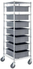 Cart W/ Grid Container, 7Bins, Gry; No. Of Bins Quantum Storage - 44AC4335 - Newark, An Avnet Company
