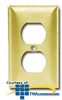 Hubbell Single Gang Duplex Cover Plate - Brass -- HPWB8 - Image