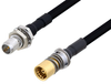 Slide-On BMA Plug Bulkhead to Snap-On BMA Jack Cable 6 Inch Length Using PE-SR402FLJ Coax - PE3C4904-6 - Pasternack
