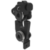 Rotary Push-to-Close Latch, Large Size, Two Stage, Dual Trigger, Perpendicular / Bottom Trigger, 1/4-20 Thread, Steel, Zinc Nickel, Black - R4-30-41-701-15 - Southco