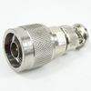 N Male (Plug) to BNC Male (Plug) Adapter, Passivated Stainless Steel Body, High Temp, 1.2 VSWR - SM3521 - Fairview Microwave Inc.