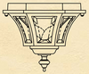 B13422 Medium Augusta Ceiling Lantern - Hanover Lantern, Inc.