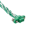 3+3 Pos. Female DIL 28 AWG Cable Assembly, twisted pair single-end, Screw-Lok -- G125-FD20605F1-XXXXL