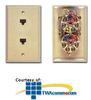 Allen Tel Flush Mount Duplex Wall Jack (Screw Terminals) -- AT217 - Image