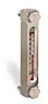 Aluminum Liquid Level Gage with Card Thermometer, 5” Centerline, Front Mount 1/2”-13 - B3540-30500BA2W - Oil-Rite Corp.