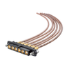 6 Pos. Female SIL RG178 Cable Assembly, 150mm, single-end, Jackscrews -- M80-FC105-06-0150L - Image
