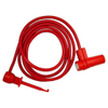 X100W Mini-Hook to Shrouded Right Angle Banana Plug, 18 AWG PVC Test Lead - 632W - E-Z-HOOK, a division of Tektest, Inc.