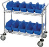 Quickpick Bin Cart, 2Shelf, 10Bins, Blu; No. Of Bins Quantum Storage - 44AC7926 - Newark, An Avnet Company