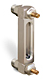Aluminum Liquid Level Gage with Shut-Off, 4” Centerline, 3/8