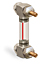 Nylon Liquid Level Gage with Shut-Off, 3” Centerline, Back Mount 1/2”-20 with Nuts - B3642-30300BB1W - Oil-Rite Corp.