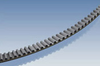 Timing Belt, 3mm HTD Pitch, Black Neoprene, Fiberglass Cord - Image