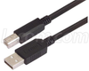 Usb Cable, Type A Male / Type B Male, 3M, Black; Connector A L-Com - 23T5171 - Newark, An Avnet Company