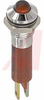Indicator,Pnl-Mnt;LED;Red;1200mcd;5mm;12VDC;QC/Solder Tab;Sunlight Satin Chrome - 70011602 - Allied Electronics, Inc.